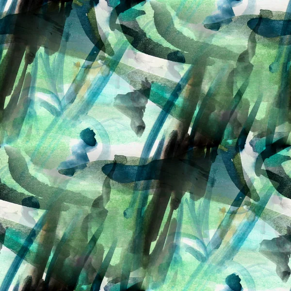 Obraz tła akwarela bezszwowe reen niebieski — Zdjęcie stockowe