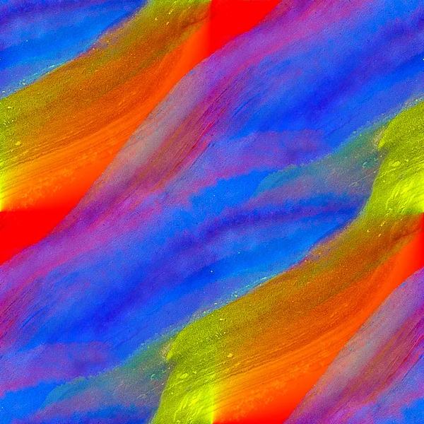 Aquarel schilderij blauw rood geel kleurrijke achtergrond textuur — Stockfoto
