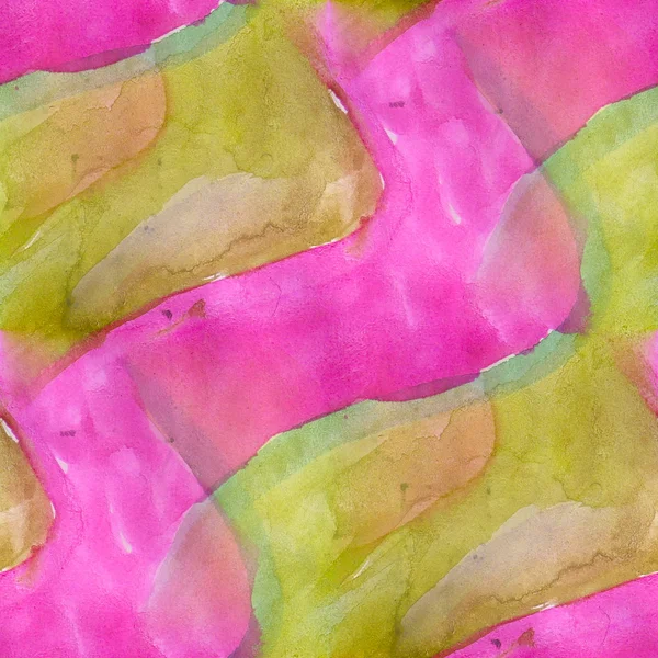 Abstract watercolor pink, yellow seamless texture hand painted b — Stock Photo, Image