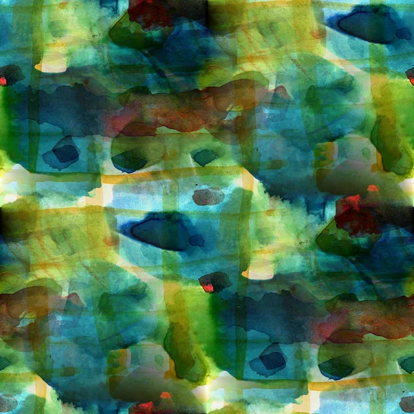 緑の春パターン水彩シームレス マクロ テキストを抽象化します。 — ストック写真