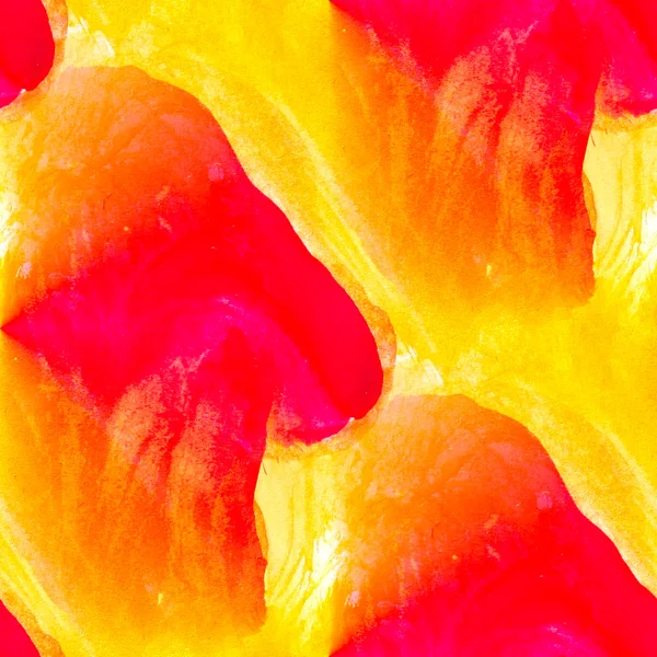 Suluboya sarı, kırmızı sorunsuz soyut doku el boyalı ba — Stok fotoğraf