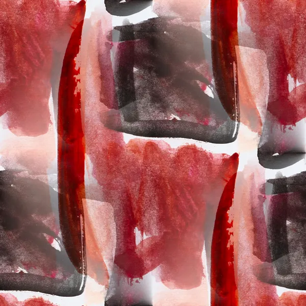 Konst bild ram akvarell sömlös röd, svart bakgrund — Stockfoto