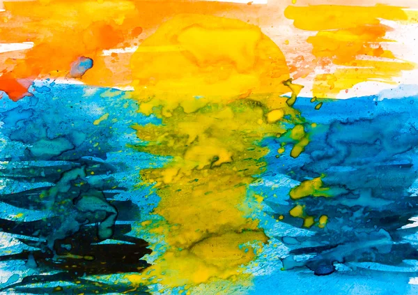 Sulu Boya doku desen deniz güneş