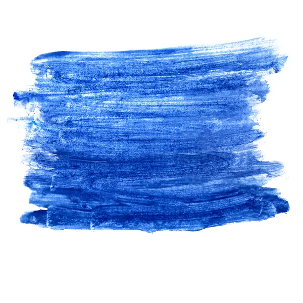 Watercolor paint blue brush watercolour color stroke background — Stock Photo, Image