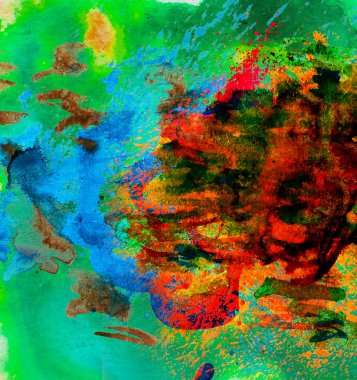 suluboya arka el-toprak yeşil kırmızı noktalar