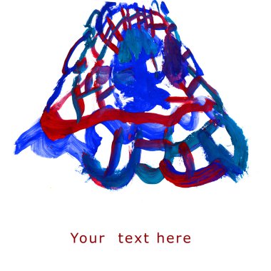 guaj mesaj alanı olan mor fırça darbeleri