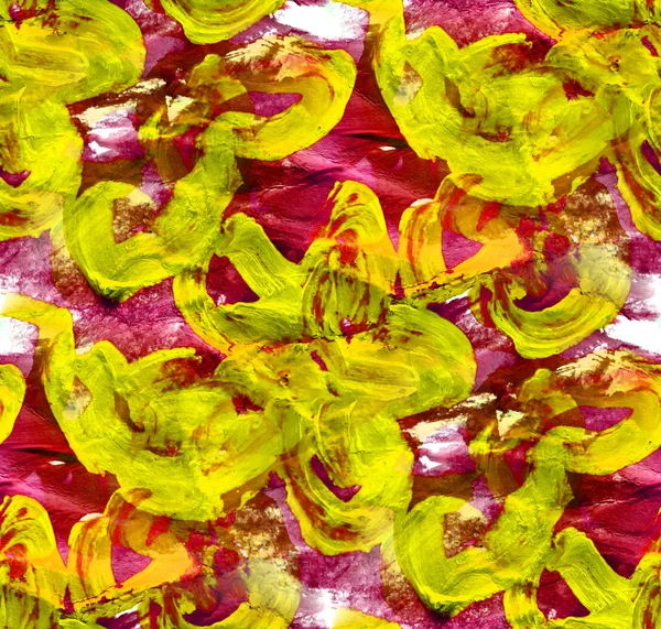 Kwiaty makro bezszwowe sztuka tekstura akwarele z pędzla strok — Zdjęcie stockowe