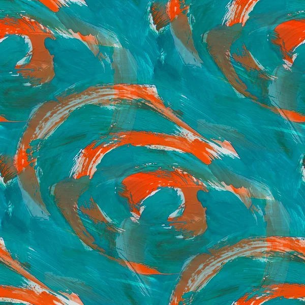 Bezproblémové lakování modrá červená oranžová akvarel modré s světlé br — Stock fotografie