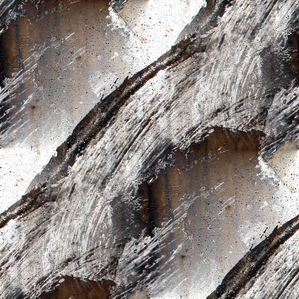 Seamless abstract texture of old iron with cracks and paint — Stock Photo, Image