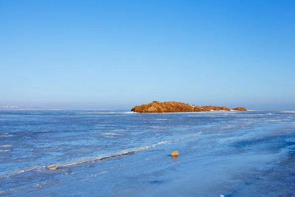 Arktické pobřeží ledové vody oceánu Antarktidy — Stock fotografie