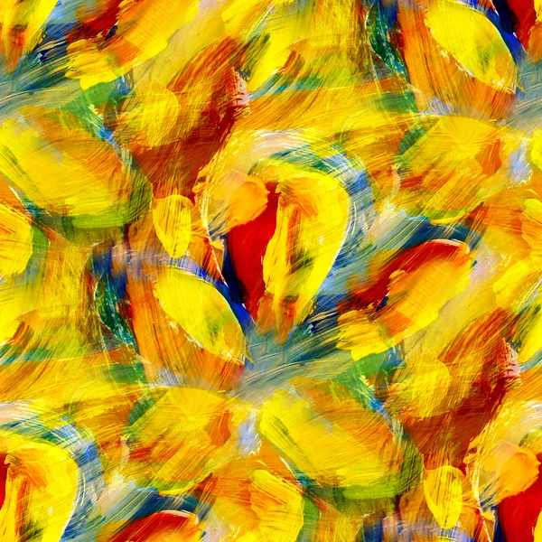 Acuarelas sin costuras amarillo azul rojo pintura fondo — Foto de Stock