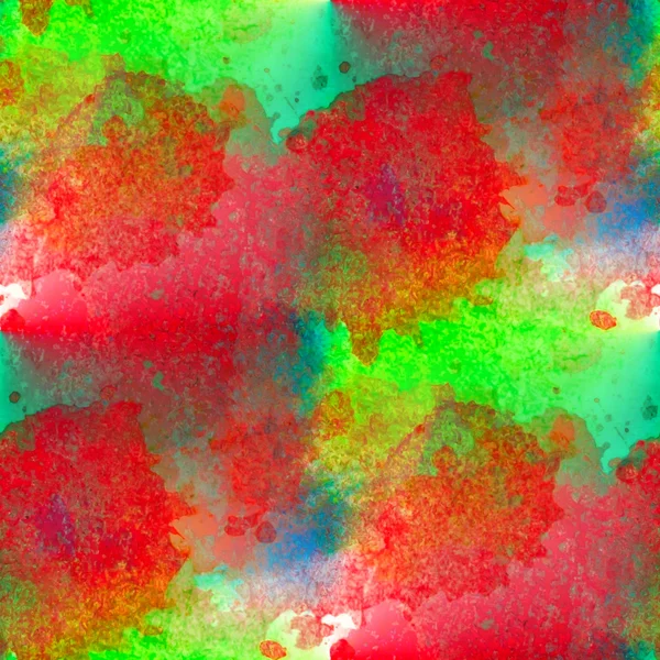 Aquarelle texture vert rouge fond de peinture avec des taches — Photo