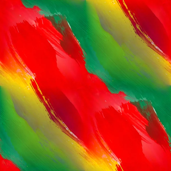 Полоса гуашь бесшовный фон зеленый красный желтый — стоковое фото