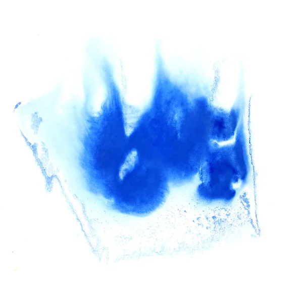 Blue Blob watercolor paint brush watercolour color stroke backgr — Stock Photo, Image