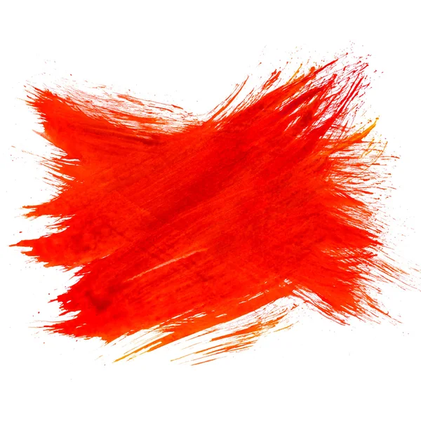 Izole kırmızı sulu boya spot leke — Stok fotoğraf