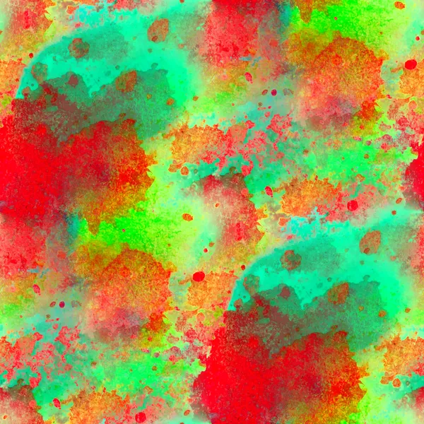 绿色红色无缝艺术宏纹理水彩背景 — 图库照片
