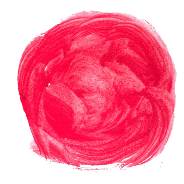 Mancha vermelho macro blotch textura isolado fundo branco — Fotografia de Stock