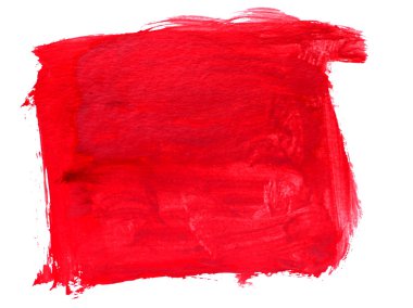 spot sanat suluboya kırmızı, kare işaretçisi doku üzerinde bir wh izole