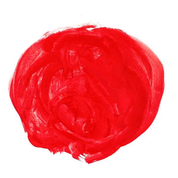 Círculo rojo acuarela pintura pincel acuarela color trazo espalda — Foto de Stock