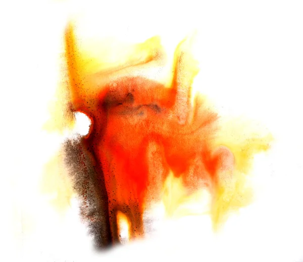 Акварельний пензлик червоний чорний абстрактний художній ізольований фон — стокове фото