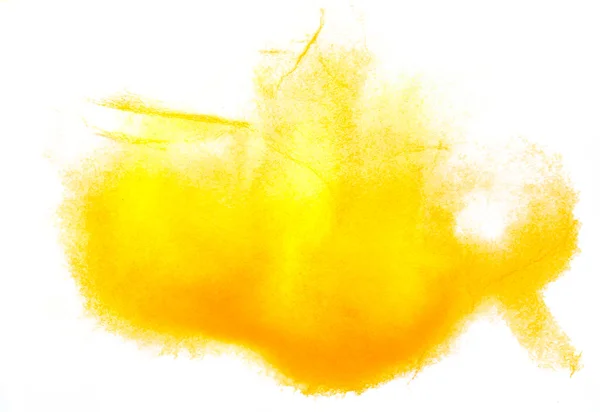Color spot yellow desert macro blotch texture isolated white bac — Stock Photo, Image