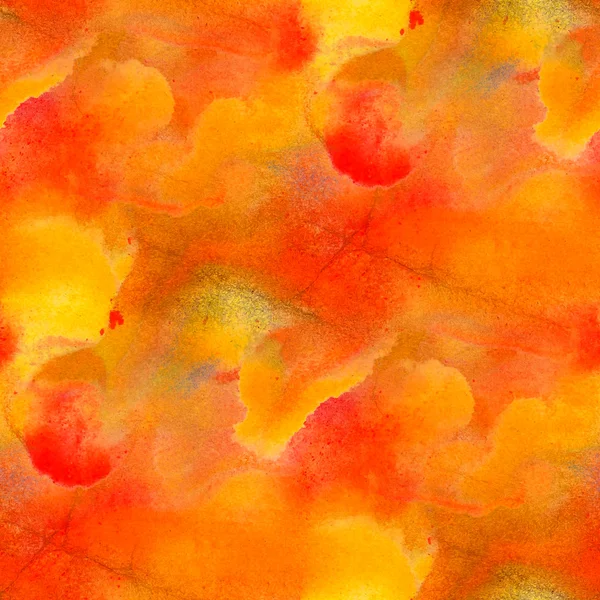 Orange jaune macro aquarelle texture sans couture et taches de peinture — Photo