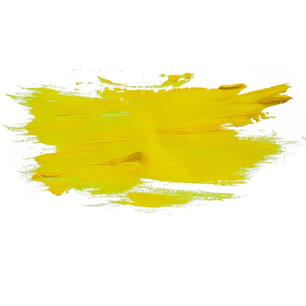 Acuarelas amarillas verdes mancha aislada — Foto de Stock