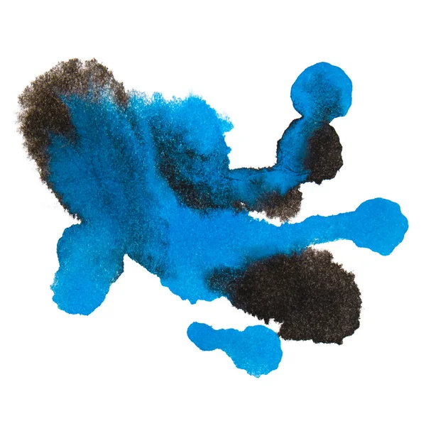 Χρώμα σημείου μπλε μαύρο μακροεντολή κηλίδα υφή απομονωθεί λευκό έκφραση — Φωτογραφία Αρχείου
