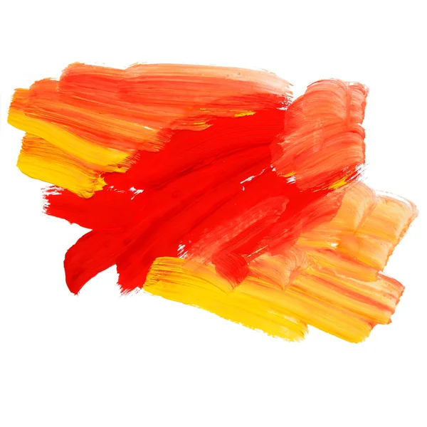 Farbe Pinsel Pinselstrich Farbstoff rot Pinselstruktur Aquarell isoliert — Stockfoto