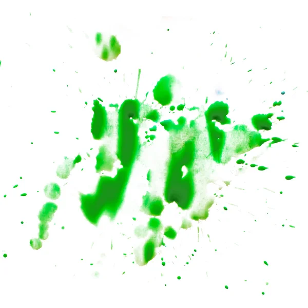 绿色涂片现货污点被孤立在白色背景上 — 图库照片