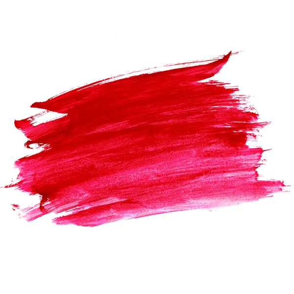 Pennello rosso acquerello con spazio per il proprio testo — Foto Stock