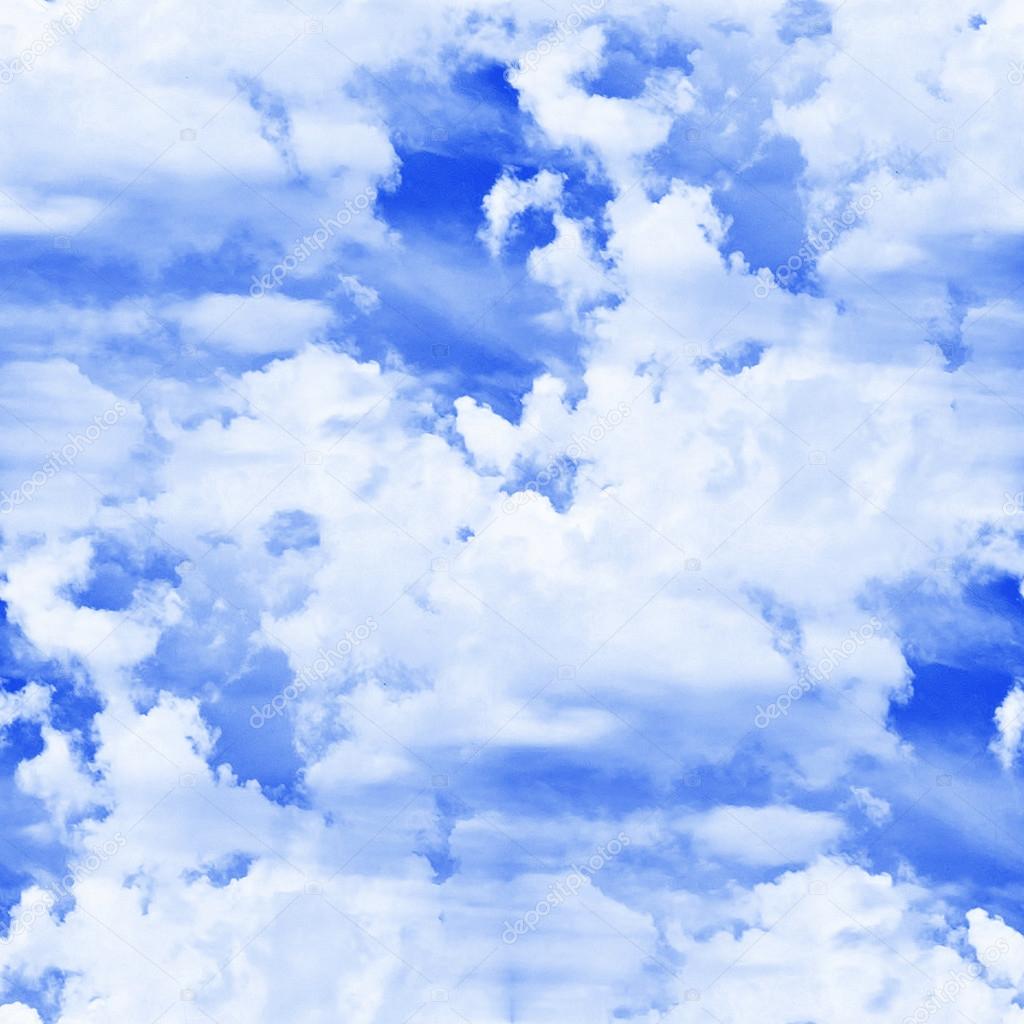 seamless texture of blue clouds