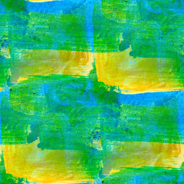 Abstracte naadloze handgeschilderde groen geel aquarel pagina — Stockfoto