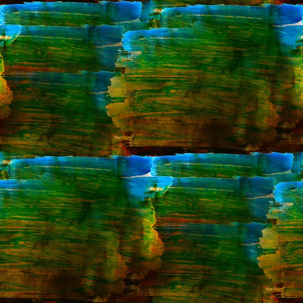 Seamless watercolor blot background raster green, blue, yellow i — Stock Photo, Image