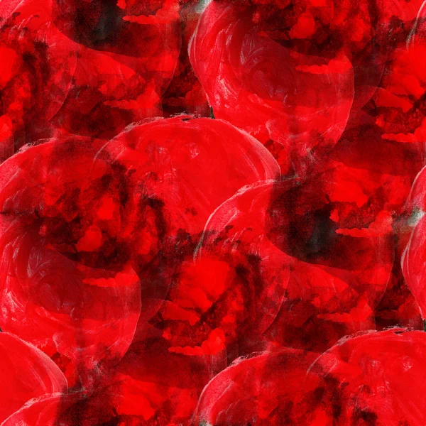 シームレスな水彩画のしみの背景赤黒ラスター illustratio — ストック写真