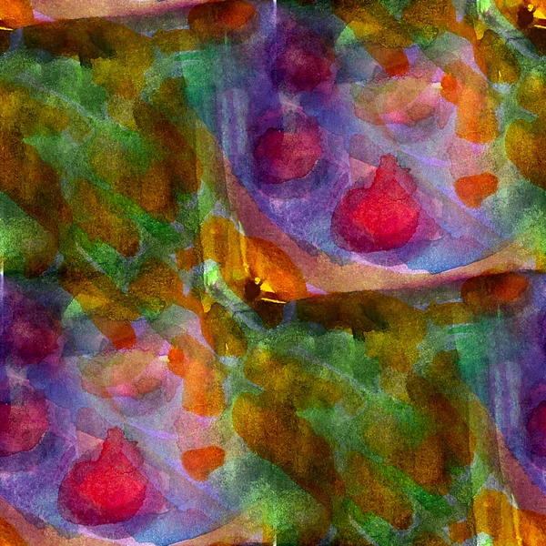 Тон бесшовный акварель фиолетовый желтый красный цвет обои погладить кисть — стоковое фото
