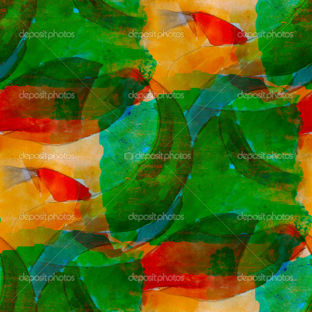 Tone green yellow red seamless watercolor wallpaper brush stroke Stock  Photo by ©maxximmm1 16162599