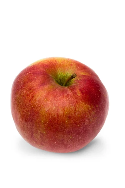 Red garden apple on a white background — Stock Photo, Image