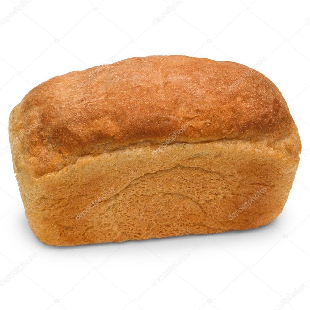 russian loaf of bread isolated on white background