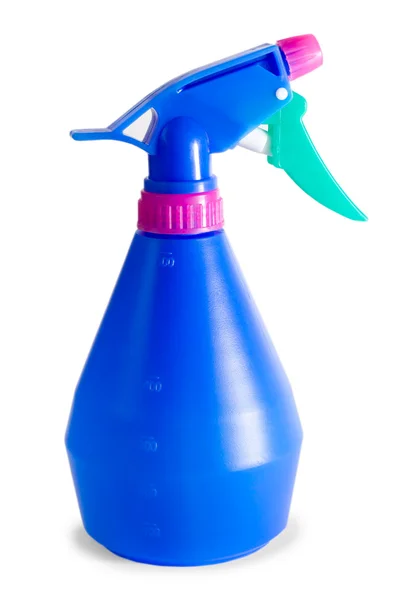 Spruzzatore di plastica blu isolato — Foto Stock