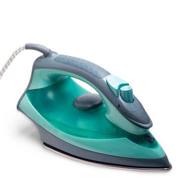 flatiron elektrik demir modern giysiler üzerinde beyaz backgrou izole