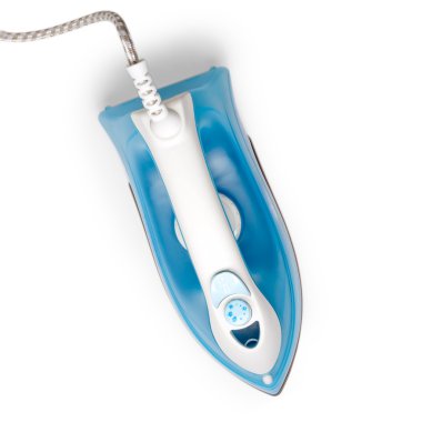 demir mavi beyaz zemin üzerine izole giyim için