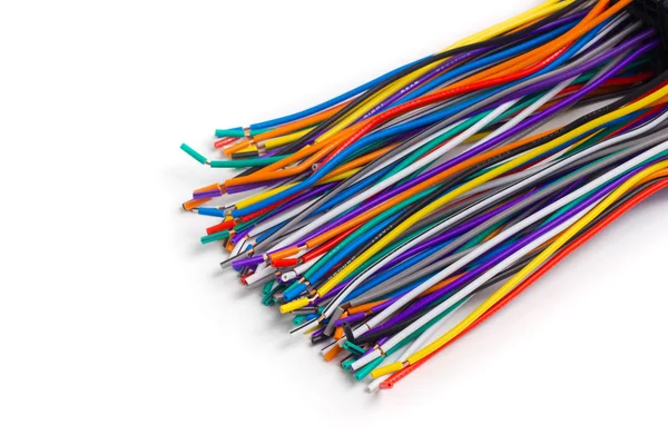 Los cables de color están aislados — Foto de Stock