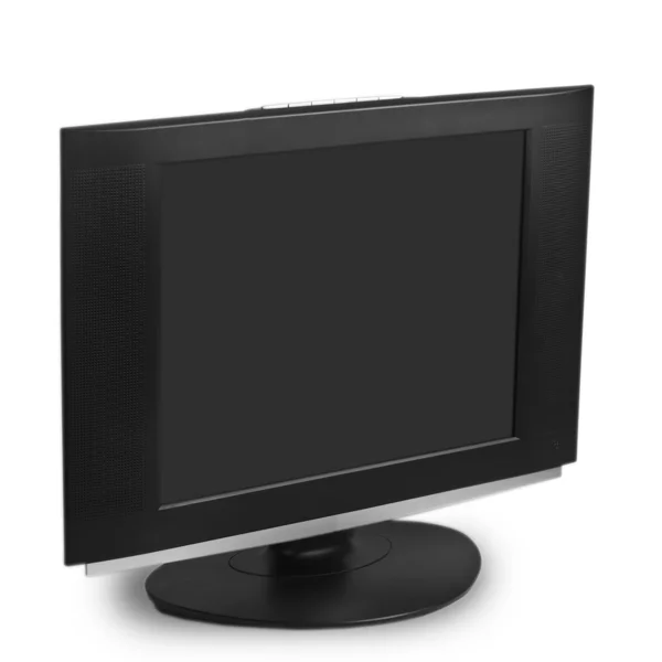 Schermo del monitor del computer isolato su sfondo bianco — Foto Stock
