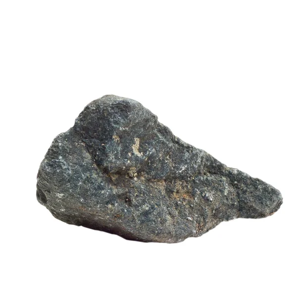 Темно-синий природный камень на белом фоне — стоковое фото