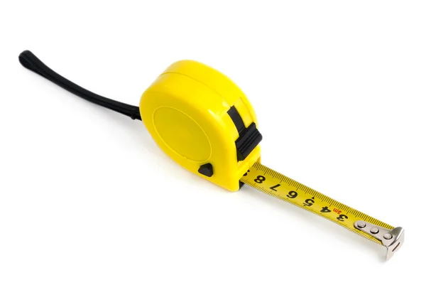 Measuring instrument measuring tape on white background — Stock Photo, Image