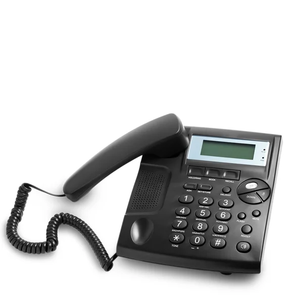 Moderní telefonní hovor s kabelem, izolované — Stock fotografie