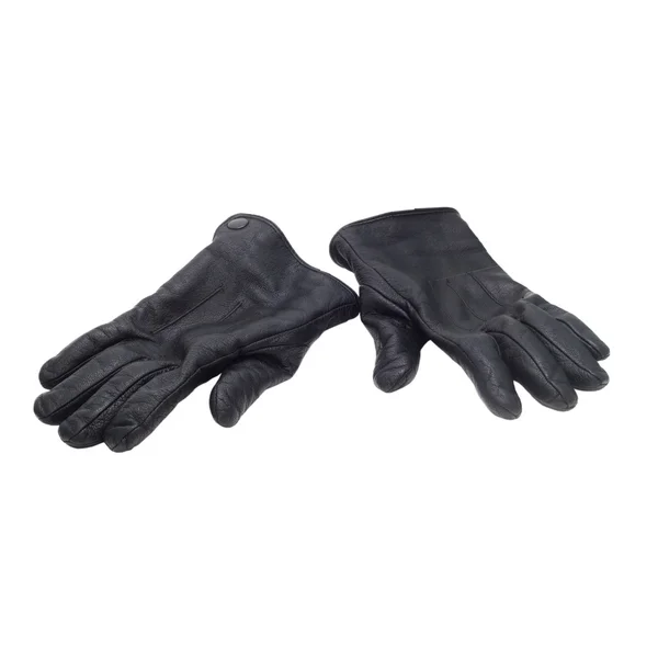 Pair black of leather gloves isolated — Stock Photo, Image