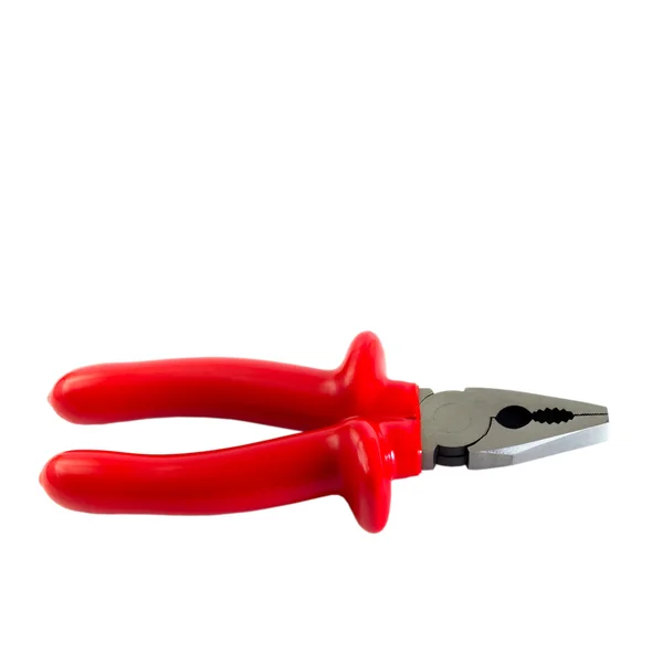 Red pliers isolated on white background — Stock Photo, Image