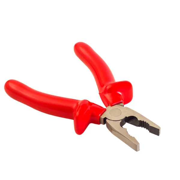 Reds open pliers isolated on white background (clipping path) — Stock Photo, Image